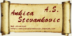 Ankica Stevanković vizit kartica